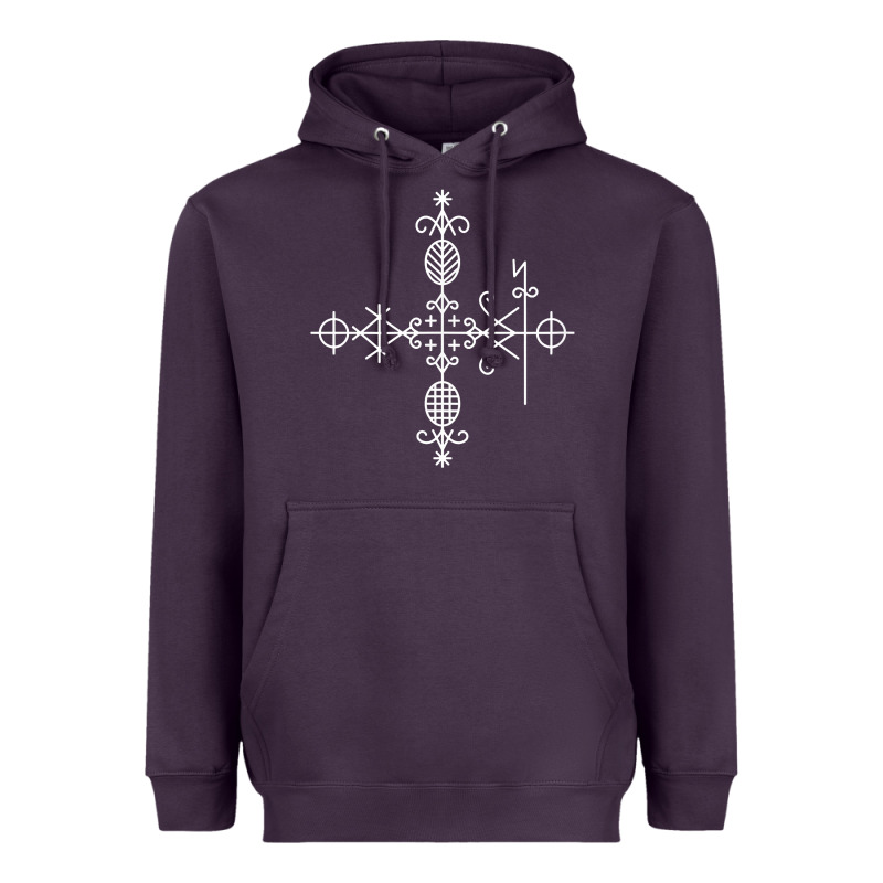 Haitian Veve  Voodoo Symbol T Shirt Heavyweight Hoodie by PixelFlow | Teevron