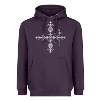 Plum haitian veve  voodoo symbol t shirt Heavyweight Hoodie - PixelFlow