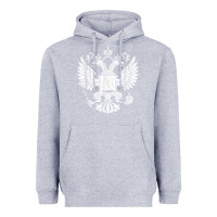 Heather Grey russian double headed eagle for a russia fan gift t shirt Heavyweight Hoodie - PixelFlow