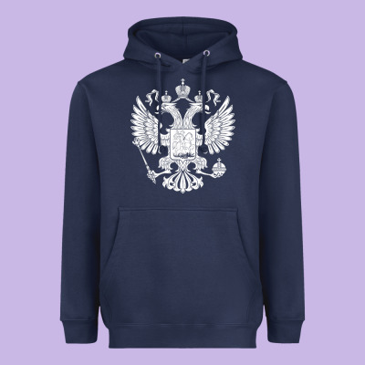 Russian Double Headed Eagle For A Russia Fan Gift T Shirt Heavyweight Hoodie Designed By Pixelflow