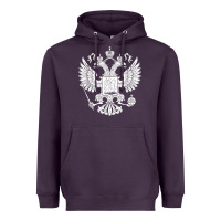 Plum russian double headed eagle for a russia fan gift t shirt Heavyweight Hoodie - PixelFlow