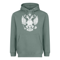 Sage russian double headed eagle for a russia fan gift t shirt Heavyweight Hoodie - PixelFlow