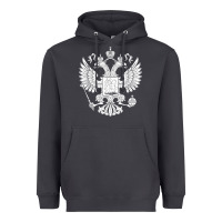 Smoke russian double headed eagle for a russia fan gift t shirt Heavyweight Hoodie - PixelFlow