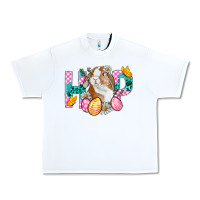 White Hop Bunny Easter Urban Heavy Tee - BundleAndBundleShop