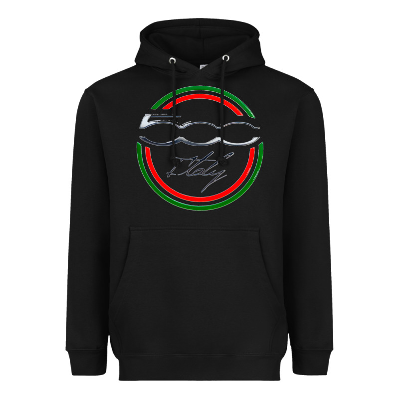 Fiat 500   Italy Heavyweight Hoodie by PixelFlow | Teevron