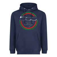 Navy fiat 500   italy Heavyweight Hoodie - PixelFlow