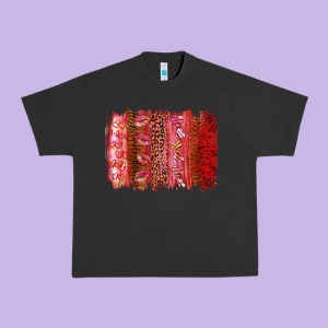 Valentine's Day Brushstrokes Urban Heavy Tee Designed By Ranaportraitstore