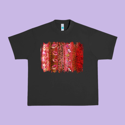 Valentine's Day Brushstrokes Urban Heavy Tee Designed By Ranaportraitstore