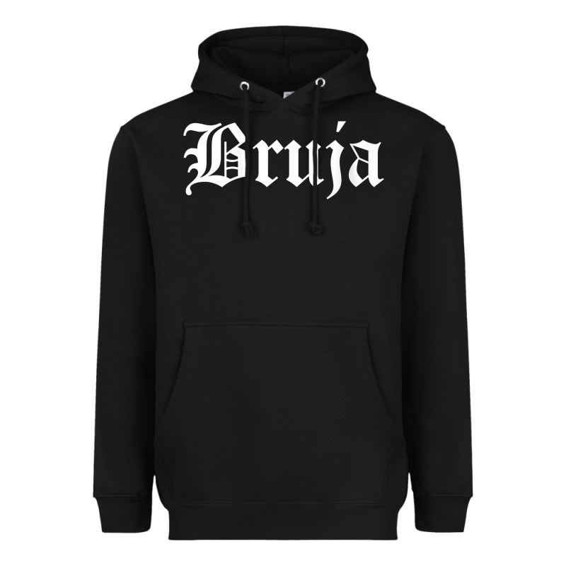Womens Bruja Old English Chola Witchy V Neck T Shirt Heavyweight Hoodie by PixelFlow | Teevron