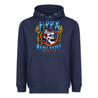 Navy Kppx Rebel Radio Heavyweight Hoodie - PixelFlow