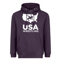 Plum usa power united states Heavyweight Hoodie - PixelFlow