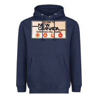 Navy welcome to new granada! Heavyweight Hoodie - PixelFlow