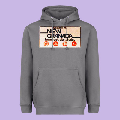 Welcome To New Granada! Heavyweight Hoodie Designed By Pixelflow