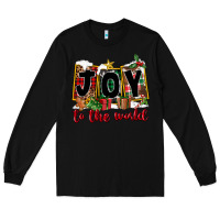 Black Joy To The World Long Sleeve Tee - FaDigitalArtStudio