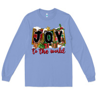 Colony Blue Joy To The World Long Sleeve Tee - FaDigitalArtStudio