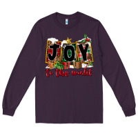 Plum Joy To The World Long Sleeve Tee - FaDigitalArtStudio