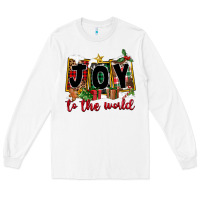 White Joy To The World Long Sleeve Tee - FaDigitalArtStudio