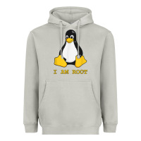 Moon Dust Linux Mascot Tux the Penguin I Am Root TShirt Men Women Kids Heavyweight Hoodie - PixelFlow