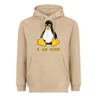 Mushroom Linux Mascot Tux the Penguin I Am Root TShirt Men Women Kids Heavyweight Hoodie - PixelFlow