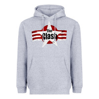 Heather Grey Old Rock 1976 Clash Heavyweight Hoodie - PixelFlow