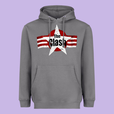 Old Rock 1976 Clash Heavyweight Hoodie Designed By Pixelflow
