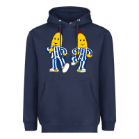 Navy bananas double Heavyweight Hoodie - PixelFlow