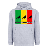 Heather Grey THREE LITTLE BIRDS Heavyweight Hoodie - PixelFlow