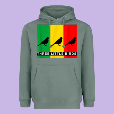 Three Little Birds Heavyweight Hoodie Designed By Pixelflow