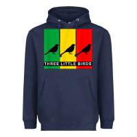 Navy THREE LITTLE BIRDS Heavyweight Hoodie - PixelFlow