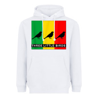 White THREE LITTLE BIRDS Heavyweight Hoodie - PixelFlow