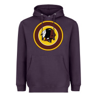 Plum the indian red skins clasic Heavyweight Hoodie - PixelFlow
