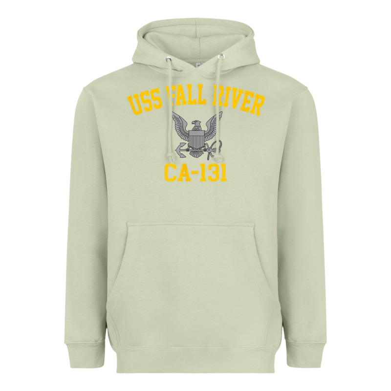Uss Fall River Ca 131 Heavyweight Hoodie by PixelFlow | Teevron