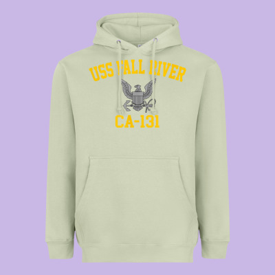 Uss Fall River Ca 131 Heavyweight Hoodie Designed By Pixelflow