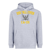 Heather Grey uss fall river ca 131 Heavyweight Hoodie - PixelFlow