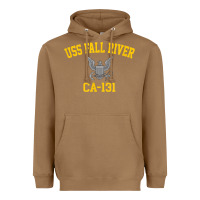 Toasted Coconut uss fall river ca 131 Heavyweight Hoodie - PixelFlow