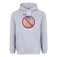 Heather Grey i am a mom against cat boys Heavyweight Hoodie - PixelFlow