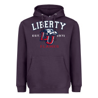 Plum liberty university flames football lynchburg virginia sparky the eagle Heavyweight Hoodie - PixelFlow