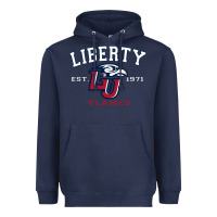 Navy liberty university flames football lynchburg virginia sparky the eagle Heavyweight Hoodie - PixelFlow