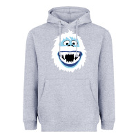 Heather Grey bumble face Heavyweight Hoodie - PixelFlow
