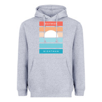 Heather Grey DAYMAN NIGHTMAN - It's Always Sunny Heavyweight Hoodie - PixelFlow