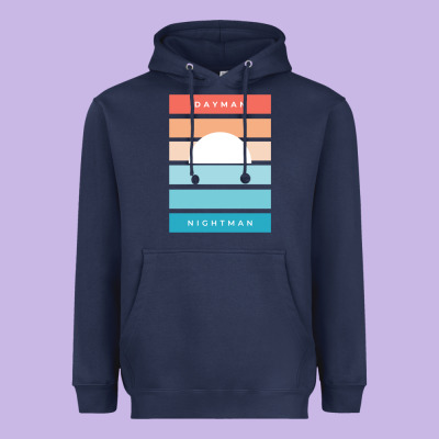 Dayman Nightman - It's Always Sunny Heavyweight Hoodie Designed By Pixelflow