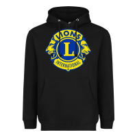 Black lions clubs international classic Heavyweight Hoodie - PixelFlow