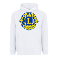 White lions clubs international classic Heavyweight Hoodie - PixelFlow