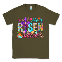 Army Green He is risen indeed Happy Easter Day Classic Tee - HowdyJamesFarm