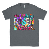 Charcoal Heather He is risen indeed Happy Easter Day Classic Tee - HowdyJamesFarm