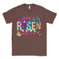 Chestnut He is risen indeed Happy Easter Day Classic Tee - HowdyJamesFarm