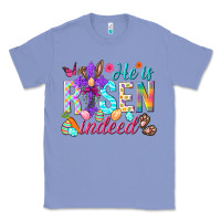 Colony Blue He is risen indeed Happy Easter Day Classic Tee - HowdyJamesFarm