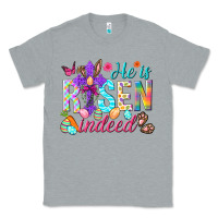 Heather Grey He is risen indeed Happy Easter Day Classic Tee - HowdyJamesFarm