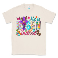 Natural He is risen indeed Happy Easter Day Classic Tee - HowdyJamesFarm