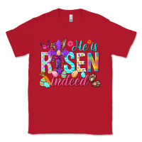 Red He is risen indeed Happy Easter Day Classic Tee - HowdyJamesFarm
